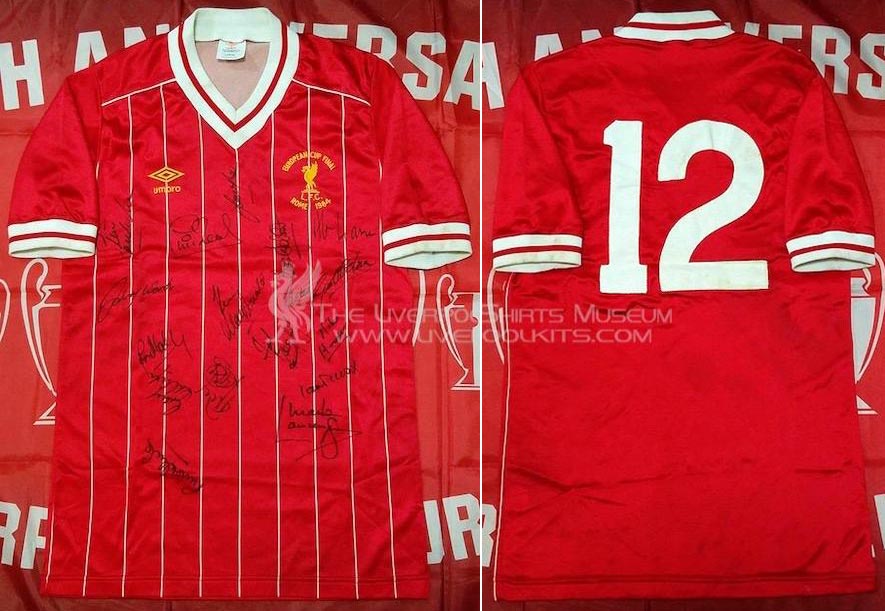 Liverpool 1977 European Cup Winners shirt signed by 11